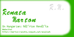 renata marton business card